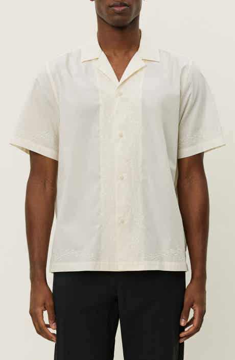 Les Deux Lesley Embroidered Organic Cotton Camp Shirt