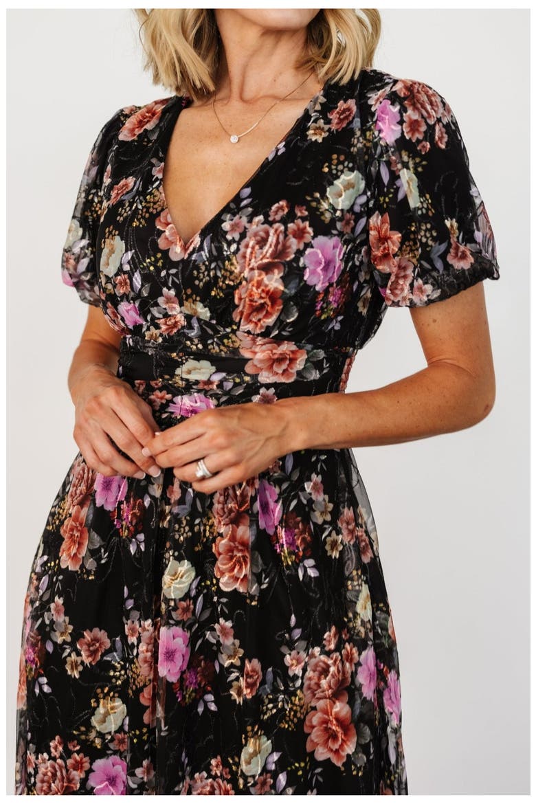 Ardley Maxi Dress, Alternate, color, Black Multi Floral