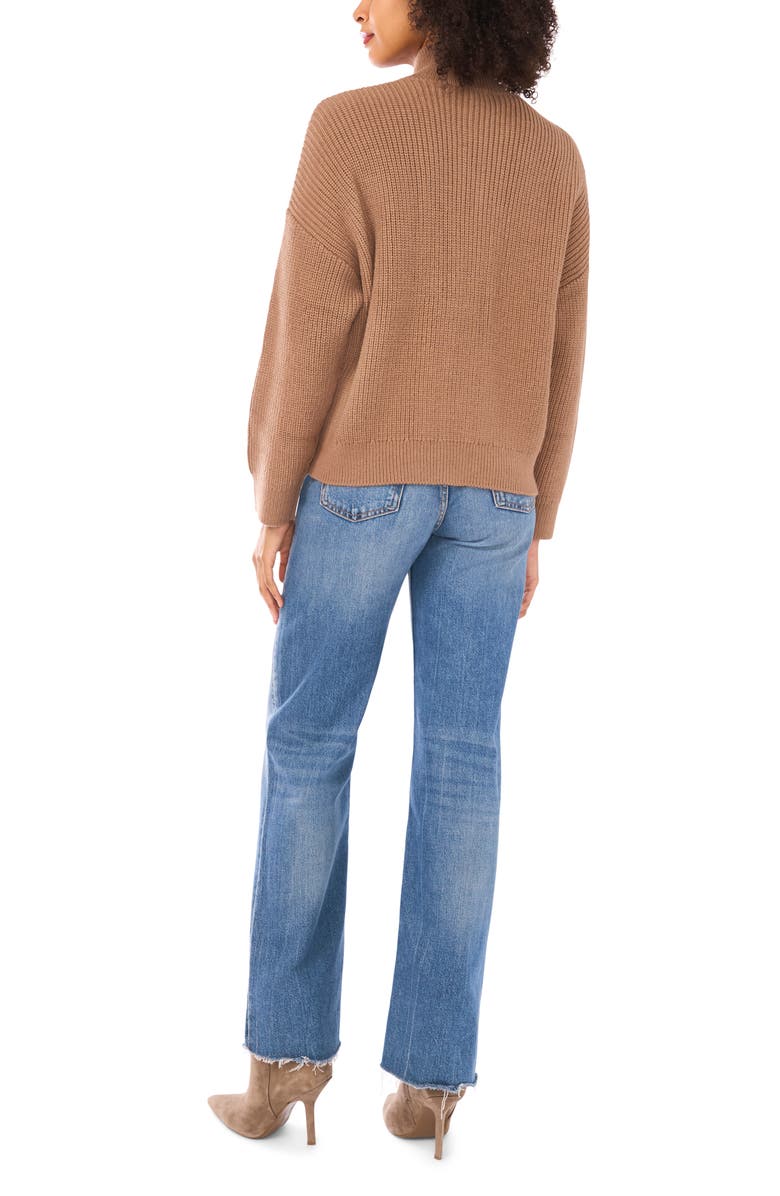 Parker Ribbed Zip Cardigan, Alternate, color, Rich Taupe