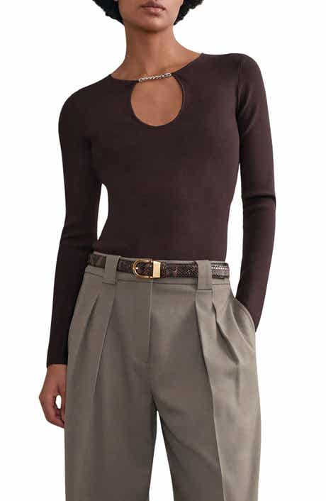 Reiss Tilly Chain Accent Cutout Top