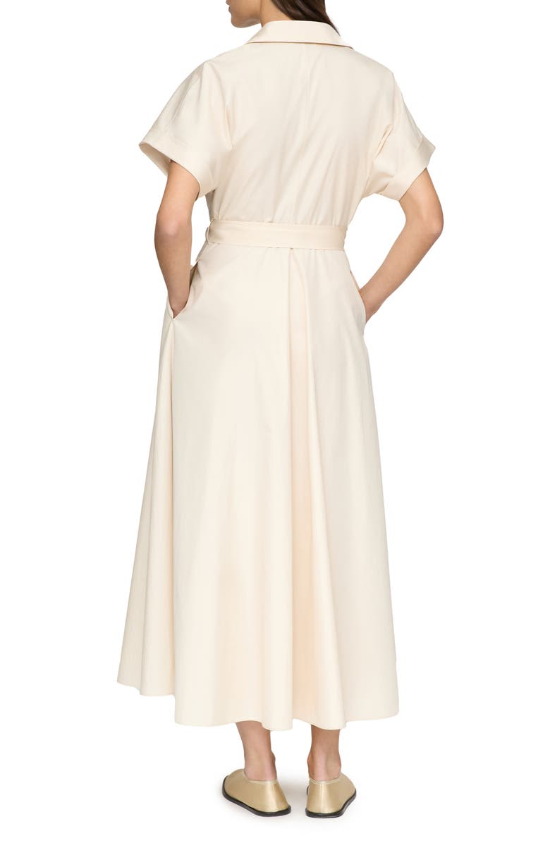 Lafayette 148 New York Tie Waist Maxi Shirtdress, Alternate, color, 