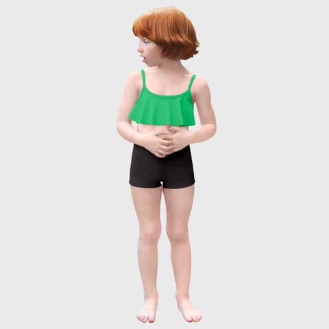 Girls UPF 50+ Flounce Bikini Top (Toddler, Little Kid & Big Kid)