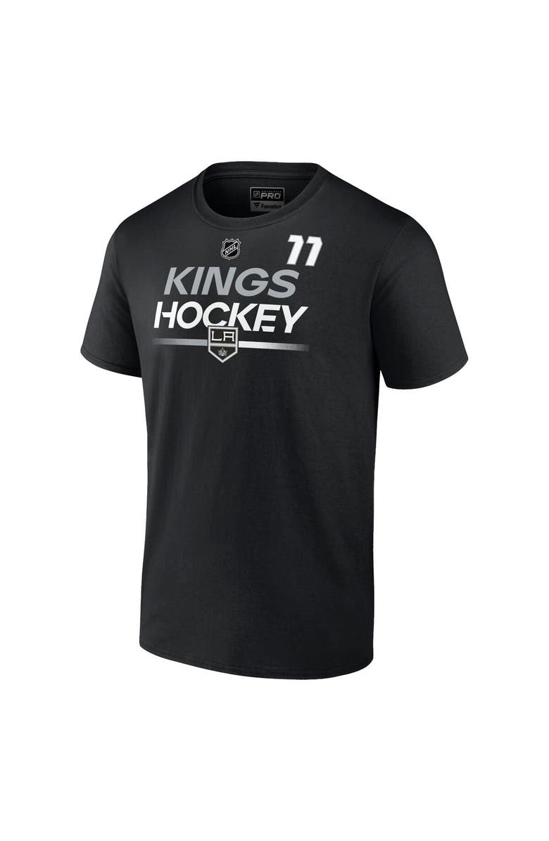 FANATICS Men's Fanatics Branded Anze Kopitar Black Los Angeles Kings Authentic Pro Prime Name & Number T-Shirt, Alternate, color, Black