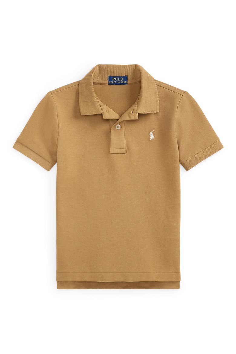 Kids' Stretch Piqué Polo (Nordstrom Exclusive), Main, color, BERKSHIRE TAN