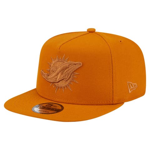 Men's New Era  Brown Miami Dolphins Color Pack A-Frame 9FIFTY Snapback Hat
