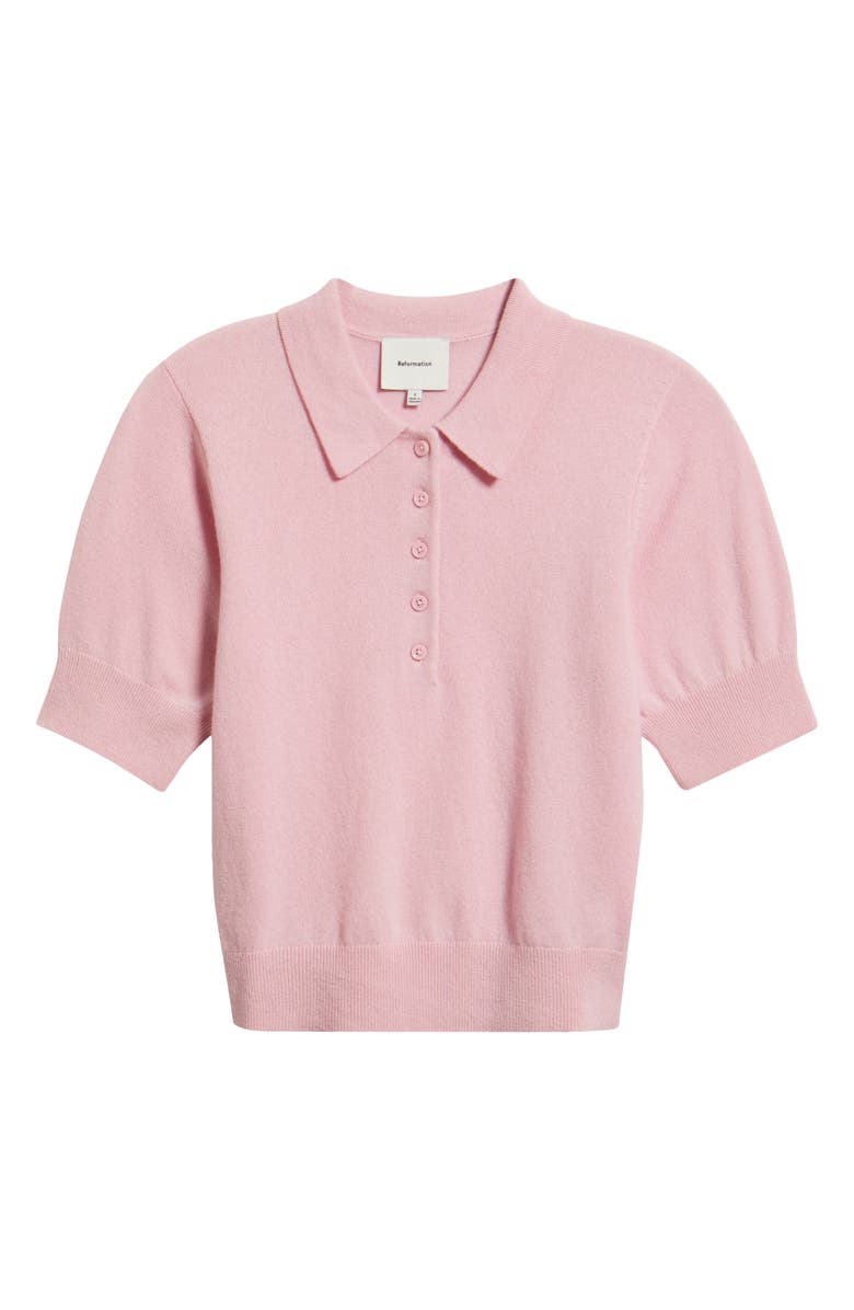 Reformation Skye Cashmere Polo, Main, color, Babygirl