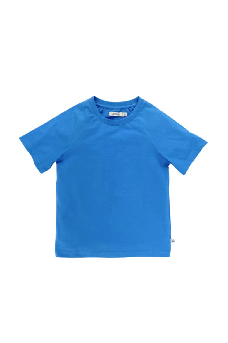 Kids' Organic Cotton Raglan T-Shirt, Main, color, Regatta Blue
