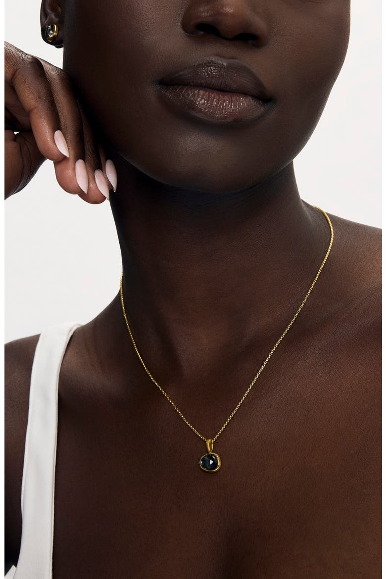 Cala Iridescent Hematite Pendant Necklace, Alternate, color, IRIDESCENT HEMATITE/ GOLD