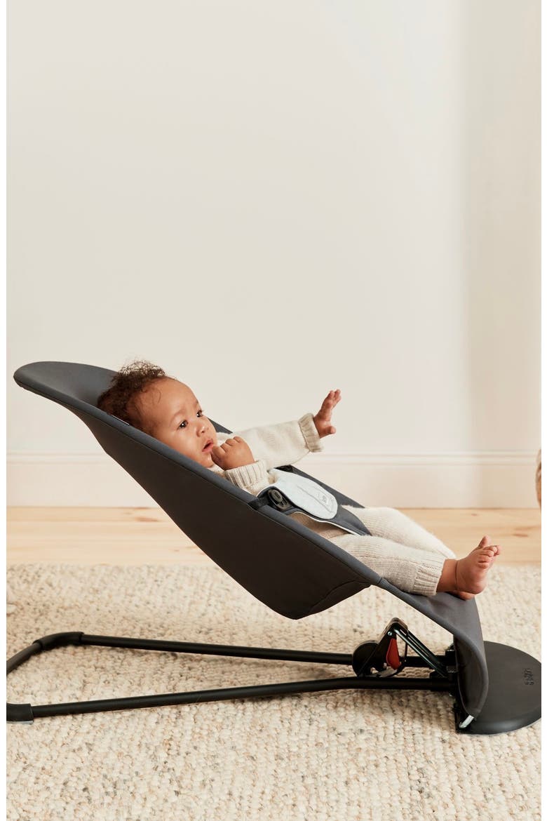 Bouncer Bliss Convertible Jersey Baby Bouncer, Alternate, color, DARK GREY