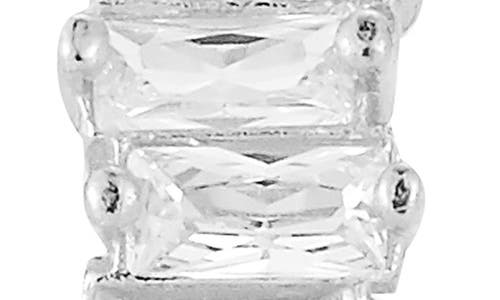 Glaze Jewelry Baguette Cubic Zirconia Hoop Earrings In Metallic