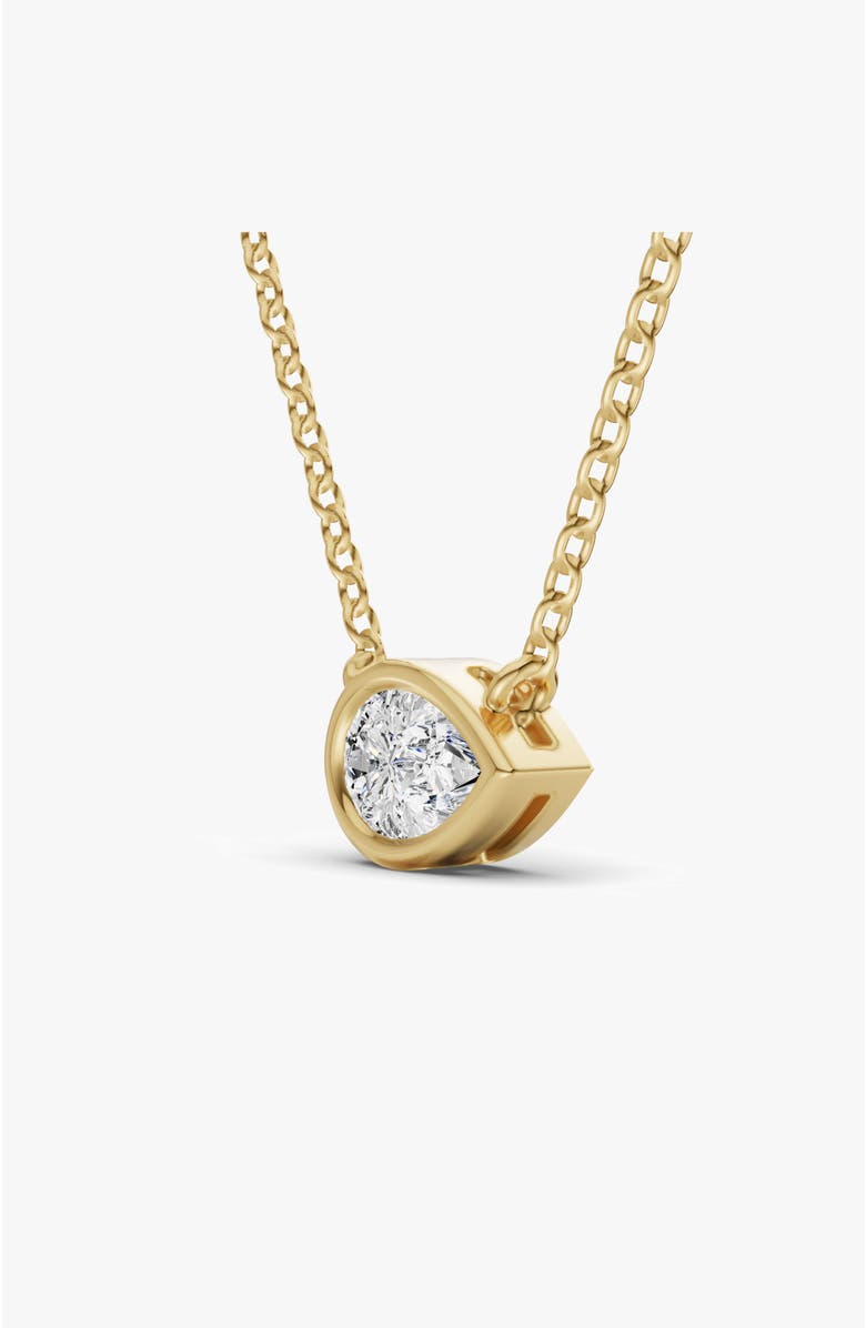 SEREIA OFFICIAL 14K Gold 1 ct Lab-Grown Pear Diamond Bezel Solitaire Pendant, Alternate, color, Yellow Gold