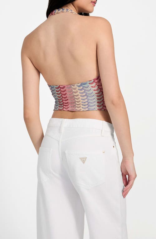 Guess Fearne Knit Halter Top In Multi