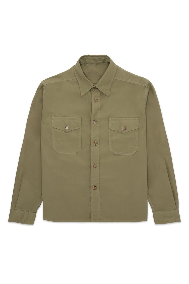 Kenny Twill Cotton Overshirt, Main, color, SAGE