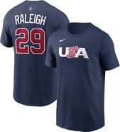 Nike Men's Nike Cal Raleigh Navy USA Baseball 2026 World Baseball Classic Name & Number T-Shirt