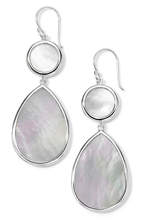 Dot and Teardrop Mother-of-Pearl Earrings