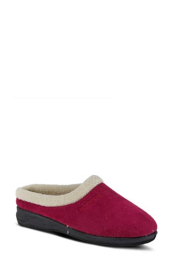 Flexus By Spring Step Ivana Scuff Slipper In Burgundy