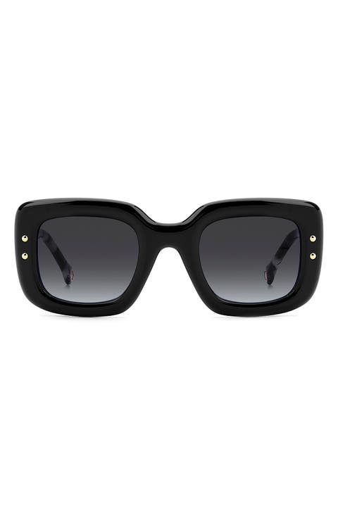 49mm Small Gradient Rectangular Sunglasses
