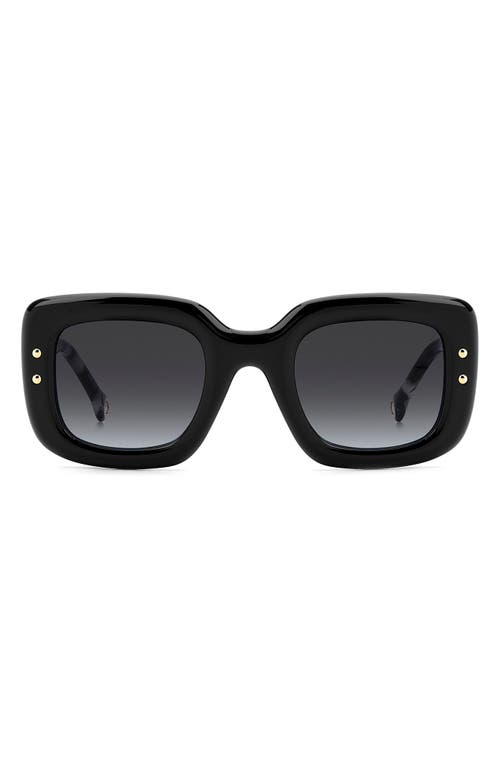 Carolina Herrera 49mm Small Gradient Rectangular Sunglasses in Black/Dark Grey Sf  product