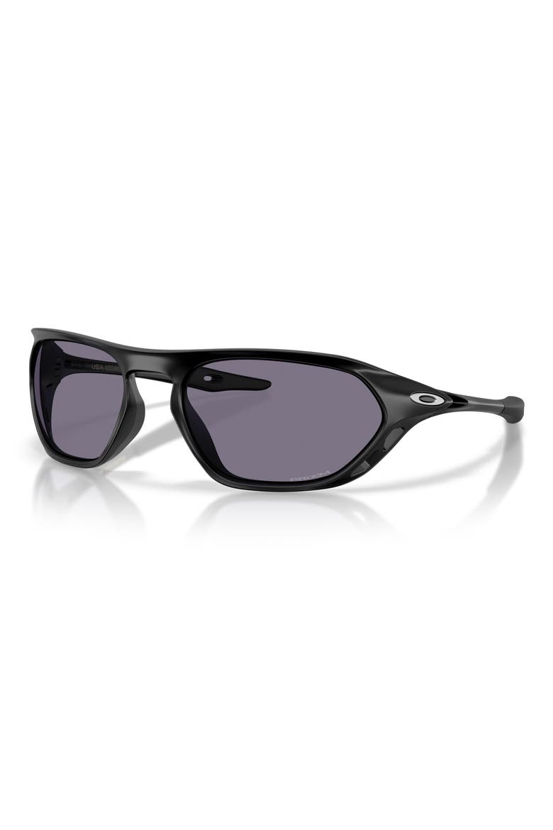 Cage Jacket 61mm Polarized Irregular Sunglasses, Alternate, color, MATTE BLACK / PRIZM GREY
