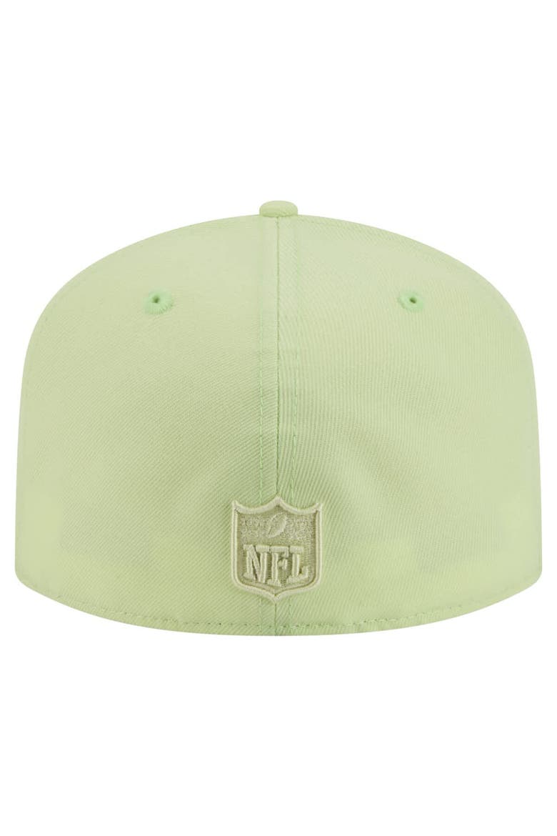 Men's New Era Light Green Green Bay Packers Color Pack A-Frame 59FIFTY Fitted Hat, Alternate, color, Light Green