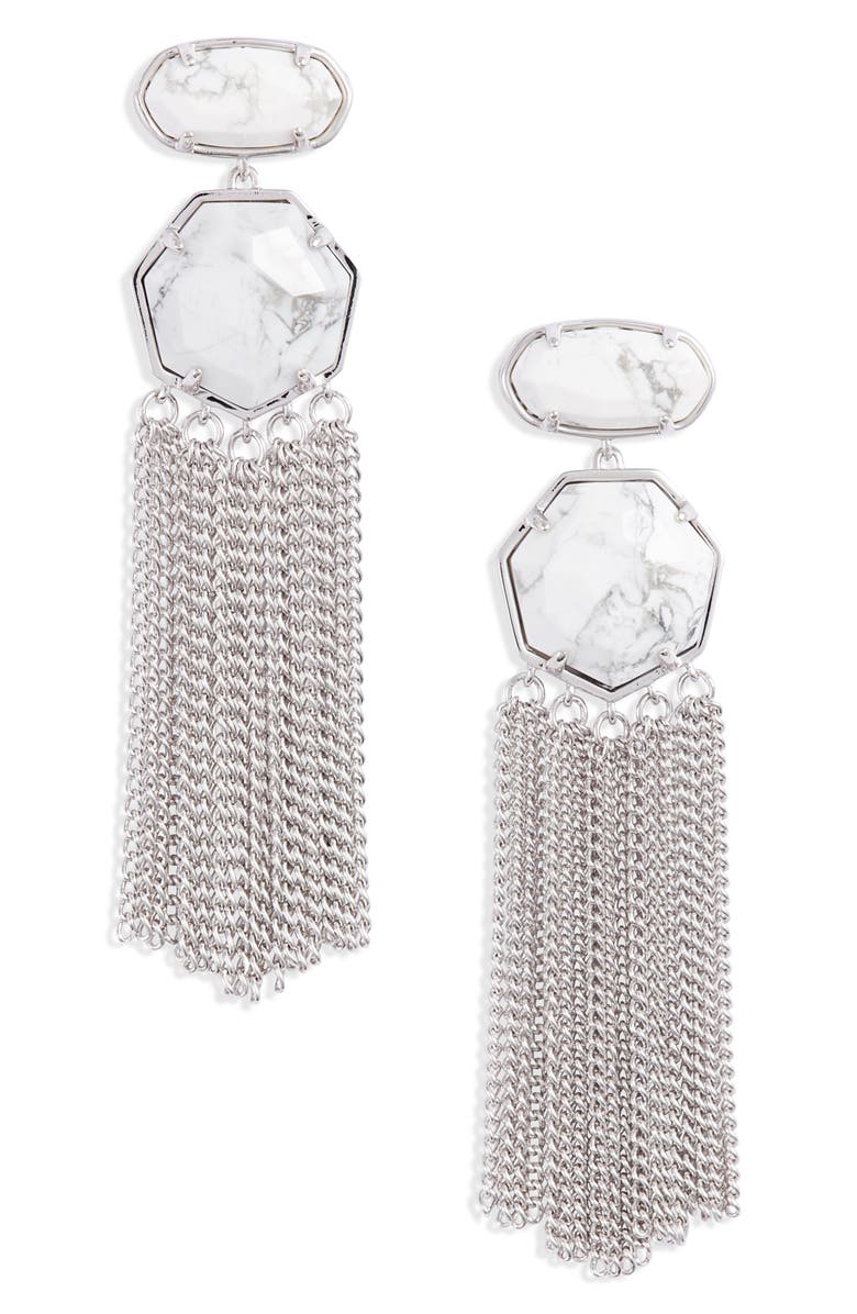 Kendra Scott Tae Fringe Statement Earrings, Main, color, 