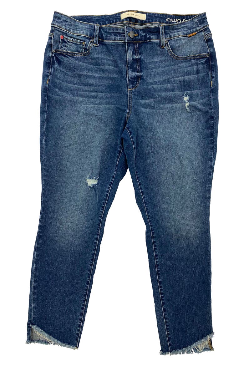 Frayed High Waist Ankle Skinny Jeans, Alternate, color, JACQUELINE
