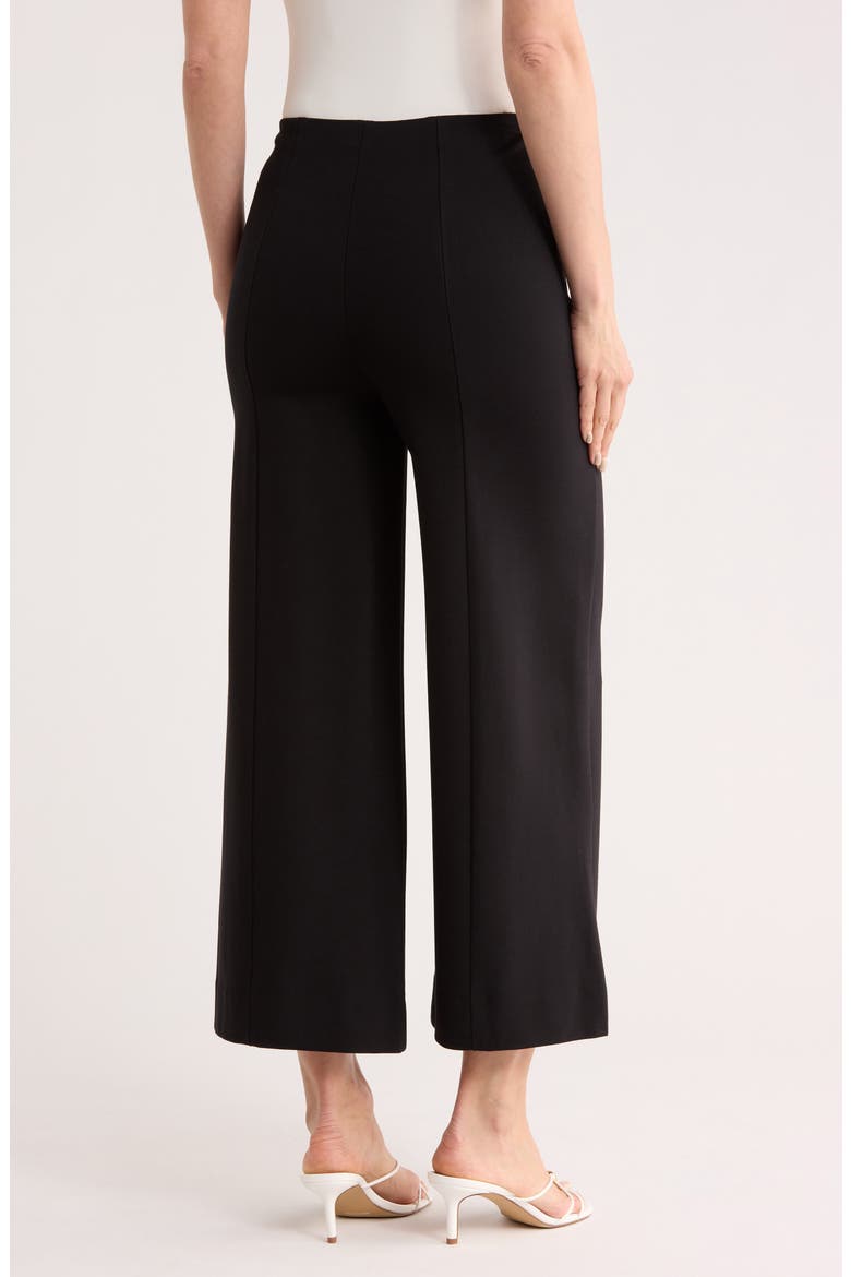 Wide Leg Ponte Pants, Alternate, color, BLACK