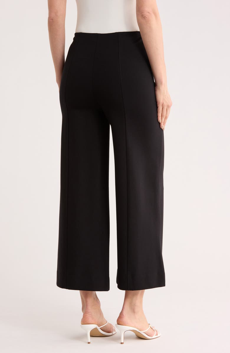 NORDSTROM RACK Wide Leg Ponte Pants, Alternate, color, Black