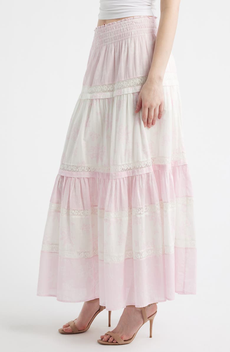 LoveShackFancy Phia Tiered Skirt, Alternate, color, Nantucket Heirloom Print Mix