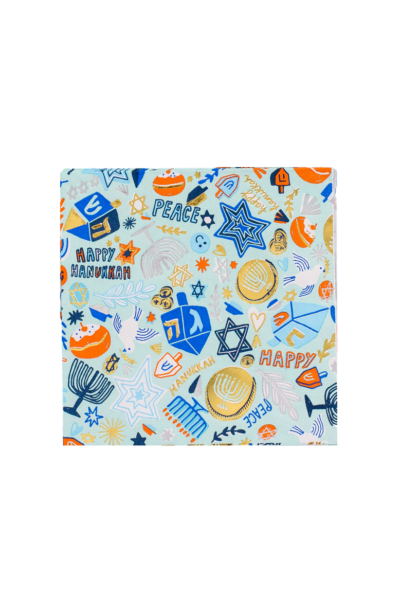 Daydream Society Festival of Lights Hanukkah Large Napkins, Main, color, Assorted Pre-Pack