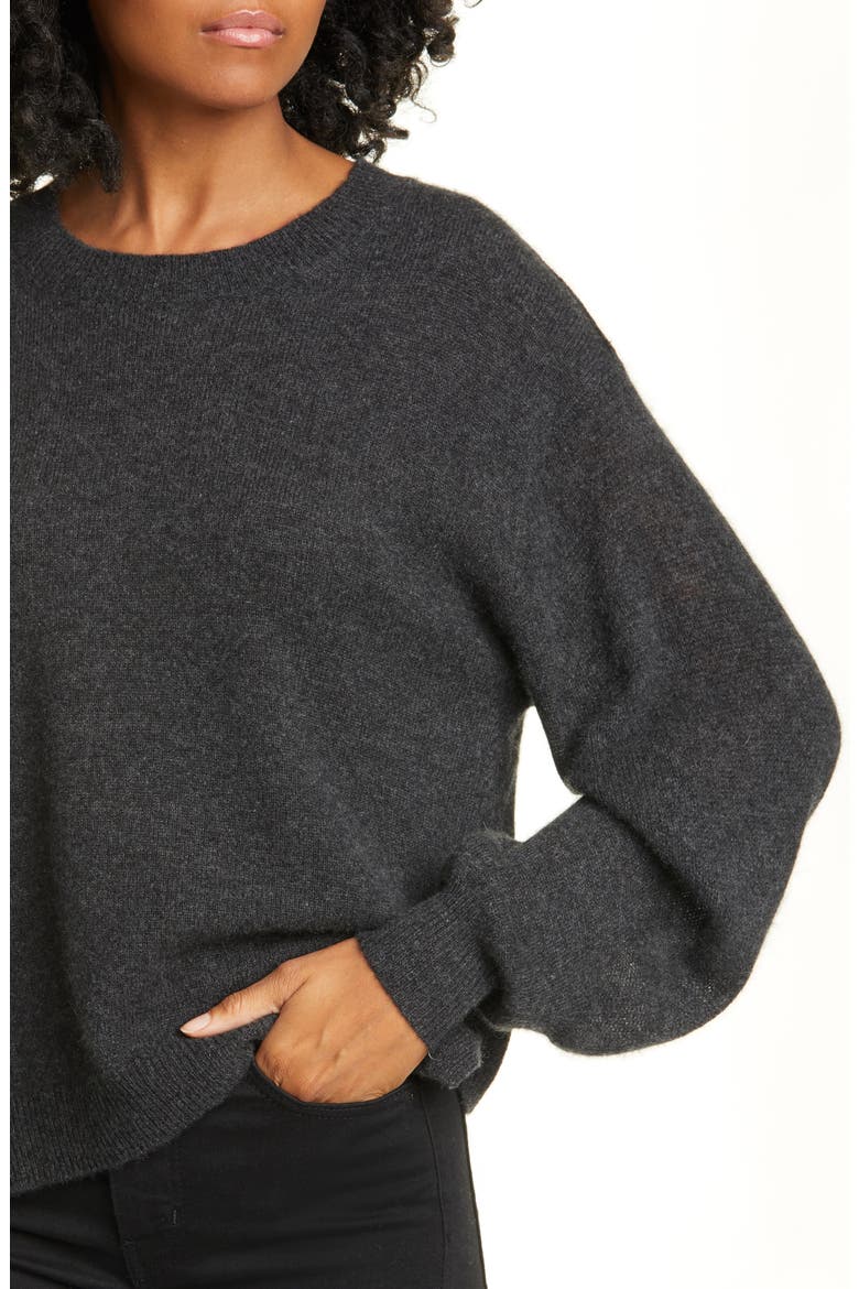 Deslain Crewneck Cashmere Sweater, Alternate, color, DARK CHARCOAL MELANGE
