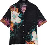 Desigual Tropical Floral Print Woven Shirt