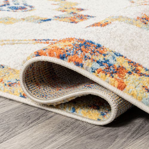 Jonathan Y Amir Moroccan Beni Souk Area Rug In Ivory/blue/orange