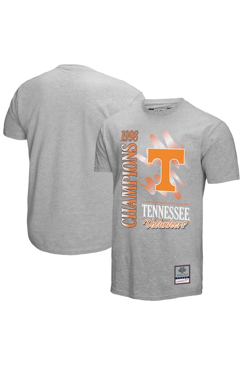 Men's Mitchell & Ness  Gray Tennessee Volunteers Retro Brush Mineral Wash T-Shirt, Alternate, color, Gray