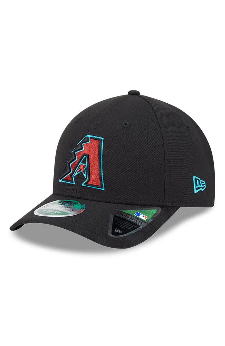 New Era Men's New Era Black Arizona Diamondbacks Player Replica 9FORTY Adjustable Hat, Main, color, Black