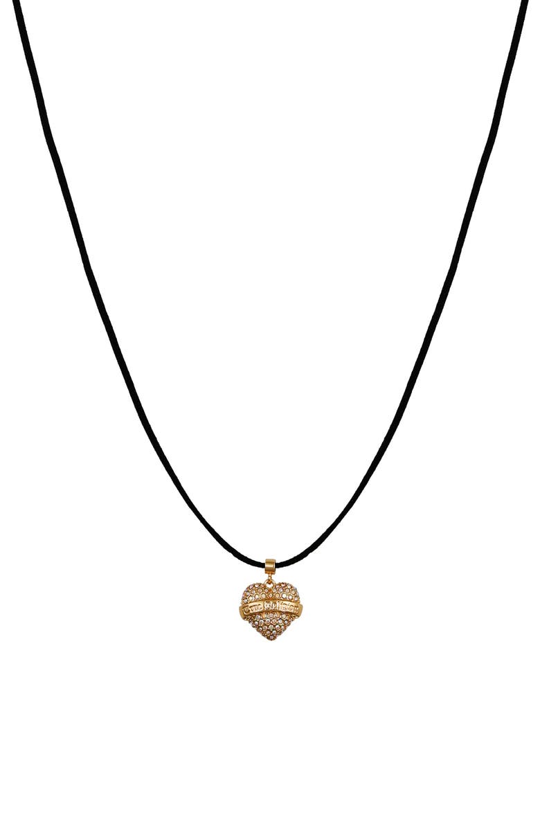 True Religion Suede choker necklace, Alternate, color, Goldtone