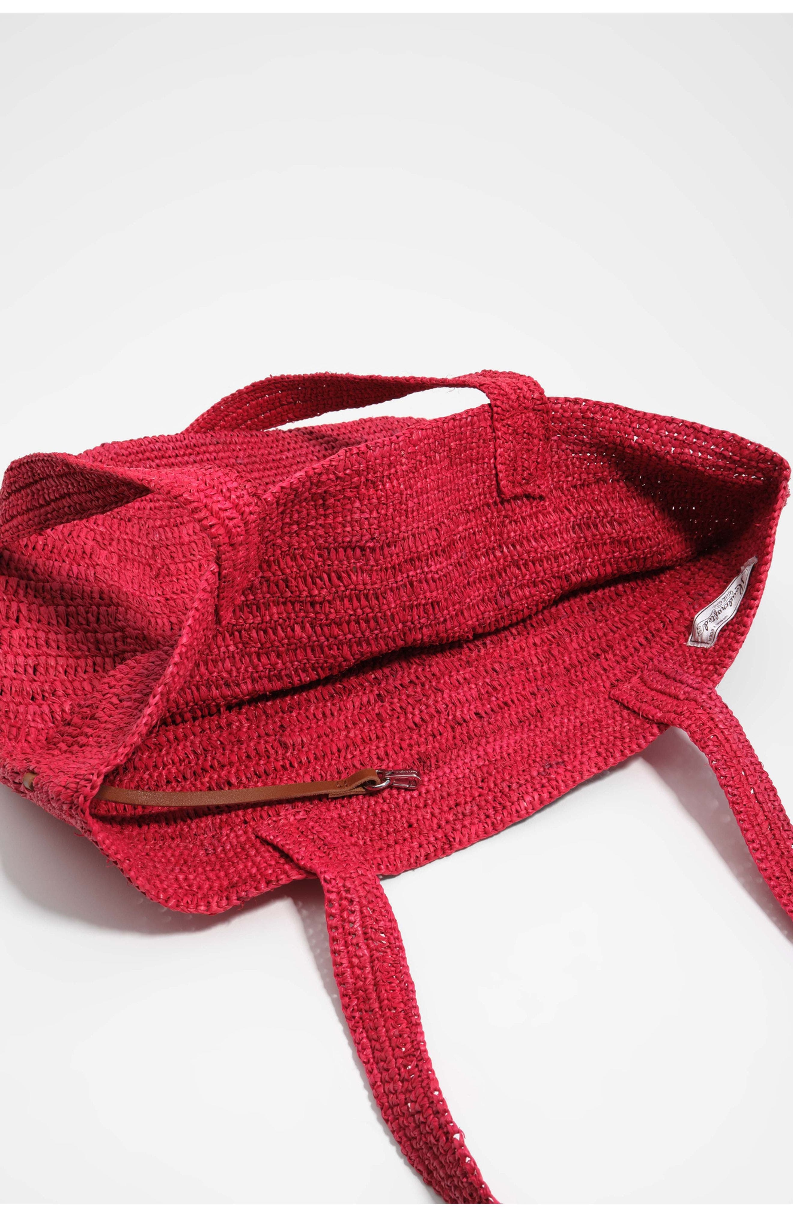 Bimba y Lola Woven Shoulder Bag, Alternate, color, Red