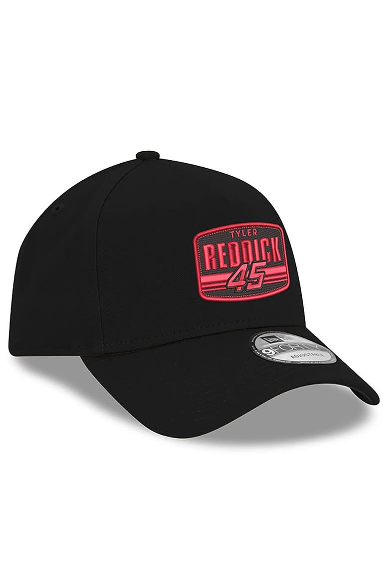 Men's New Era Black Tyler Reddick  9FORTY A-Frame Patch Adjustable Hat, Alternate, color, Black