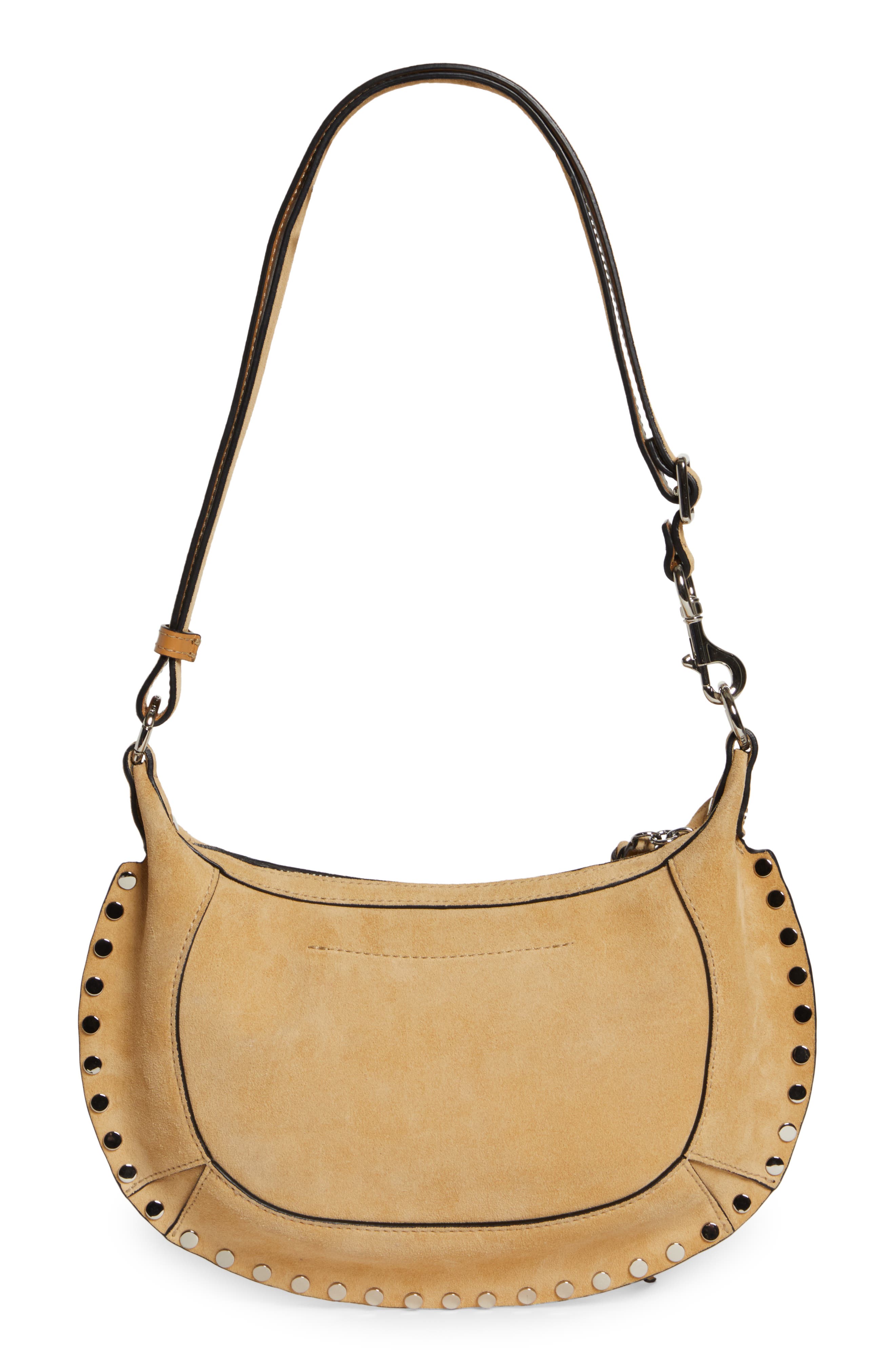 Isabel Marant Oskan Moon Suede Shoulder Bag, Alternate, color, 
