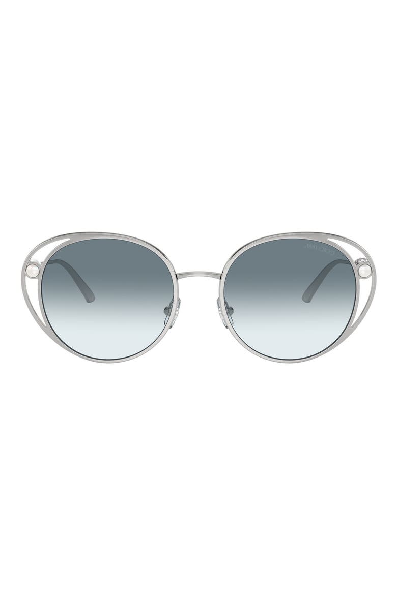 53mm Oval Sunglasses, Main, color, SILVER