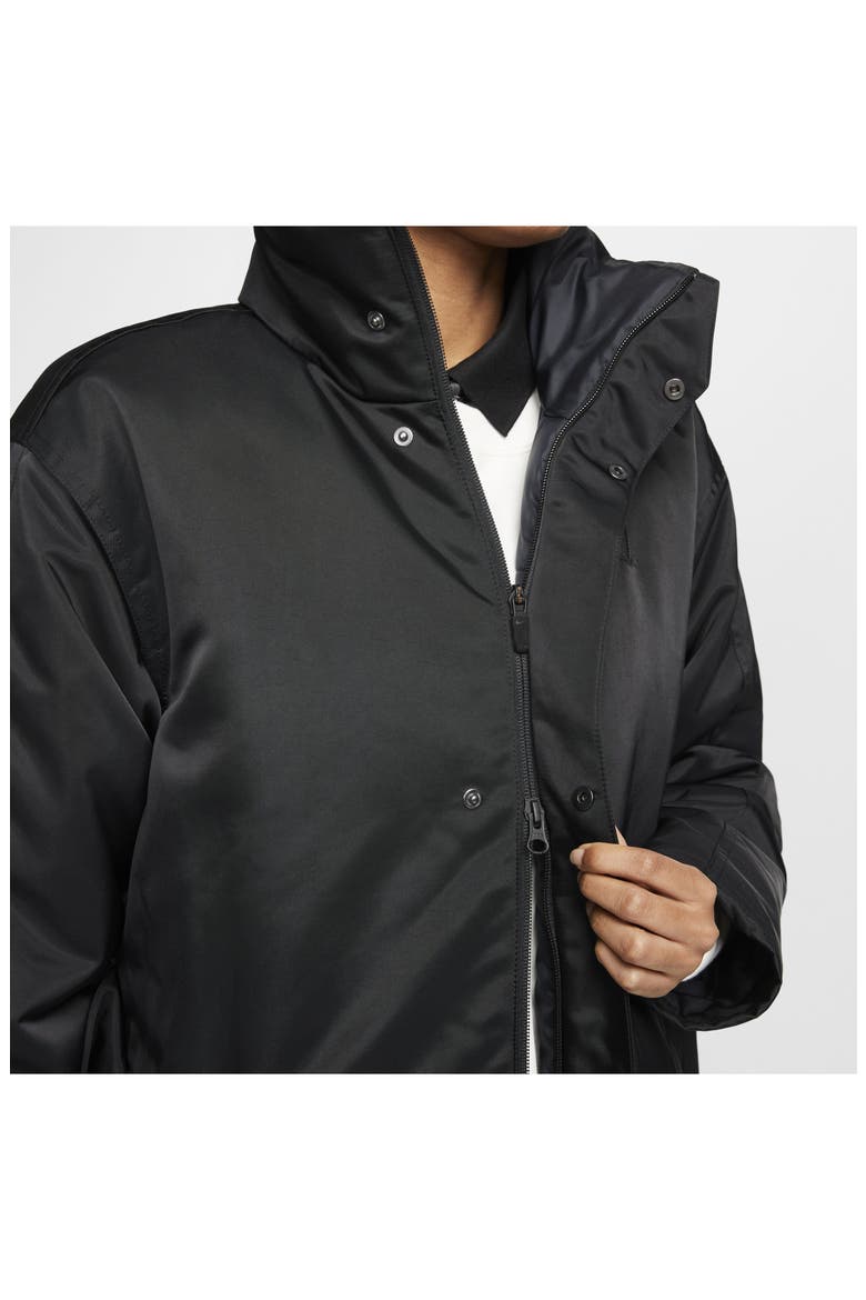 Sportswear Longline Parka, Alternate, color, BLACK/ PHOTON DUST