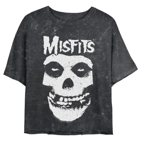 Junior's Misfits Classic Fiend Skull Logo  Graphic T-Shirt