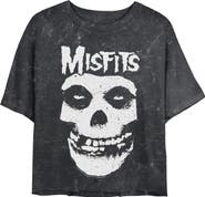 Misfits Junior's Misfits Classic Fiend Skull Logo  Graphic T-Shirt