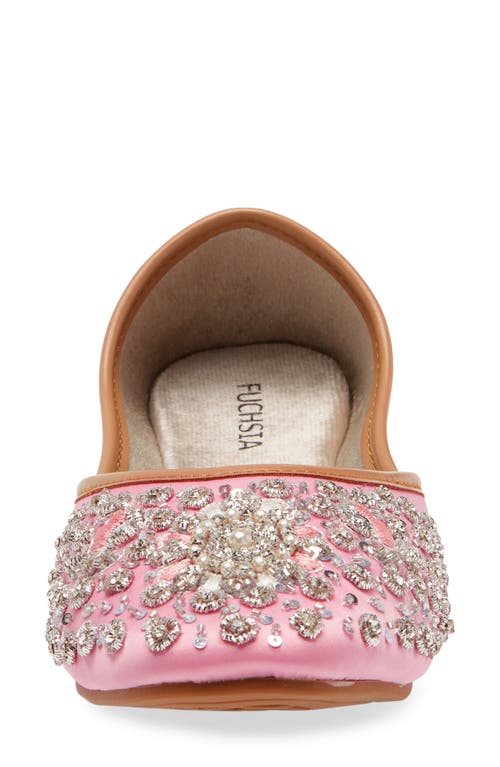 Fuchsia Embellished Jutti Flat