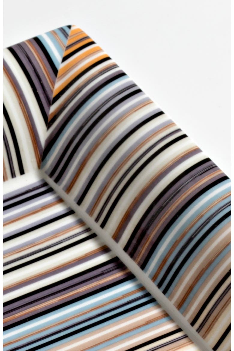 Tray STRIPES Rectangular Large in Luxury Box Jenkins 148 8.5" x 6.75", Alternate, color, Multicolor