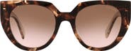 Prada 53mm Gradient Cat Eye Sunglasses