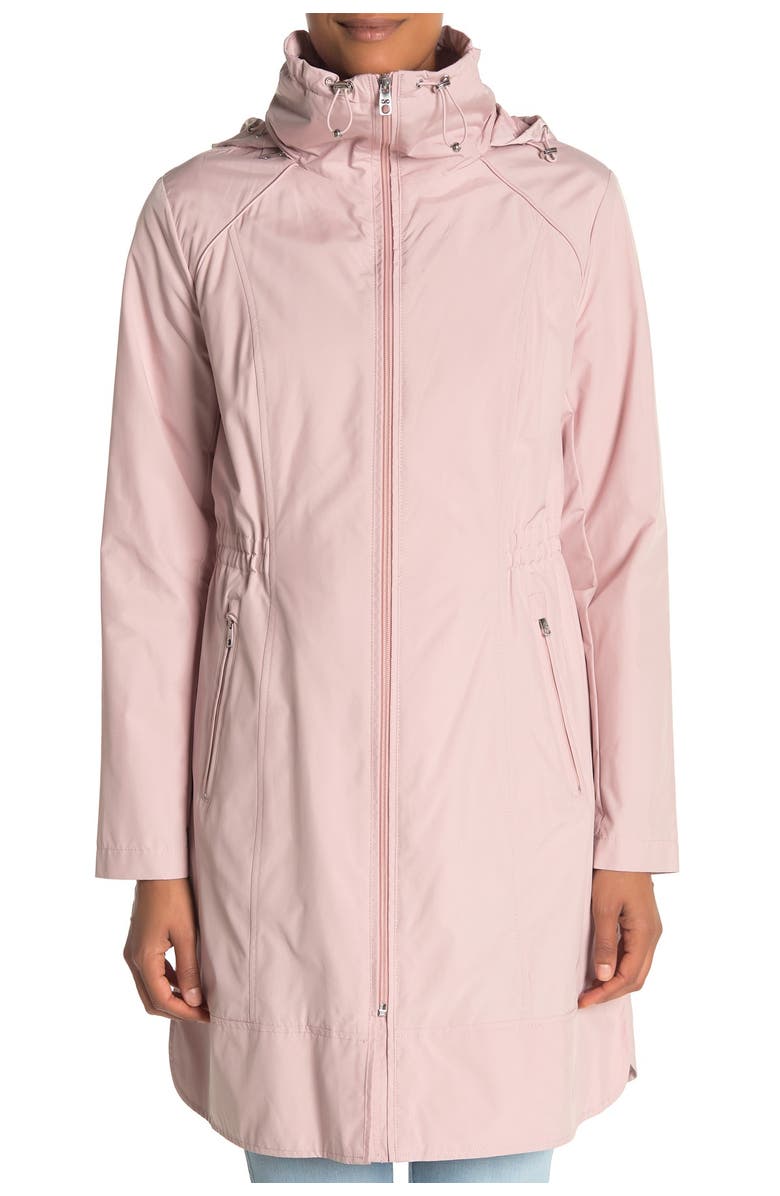 Cole Haan Signature Packable Hooded Rain Jacket, Alternate, color, Canyon Rose
