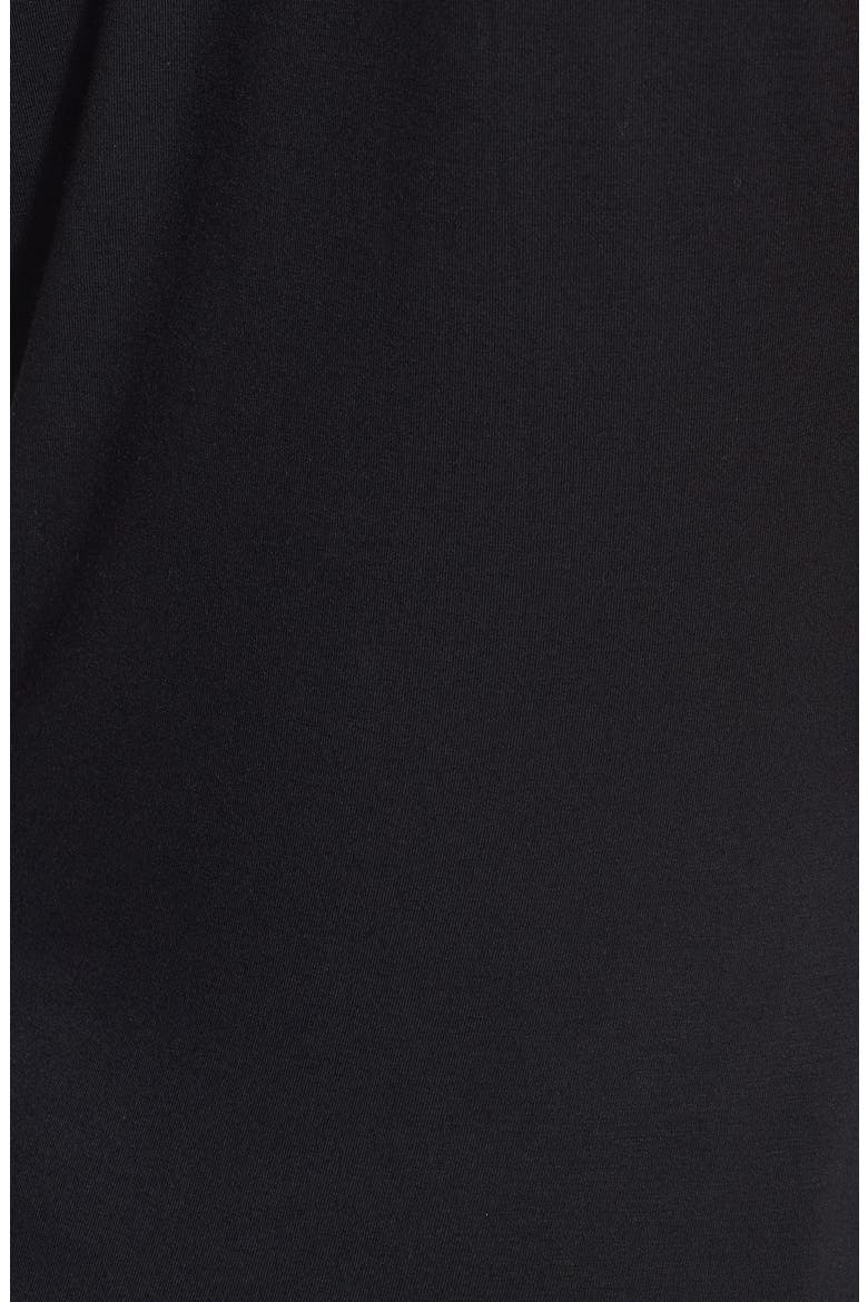 Draped Front Stretch Knit Top, Alternate, color, RICH BLACK