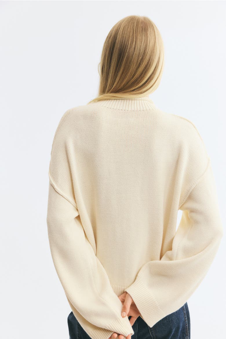 Oversized Cardigan, Alternate, color, Cream