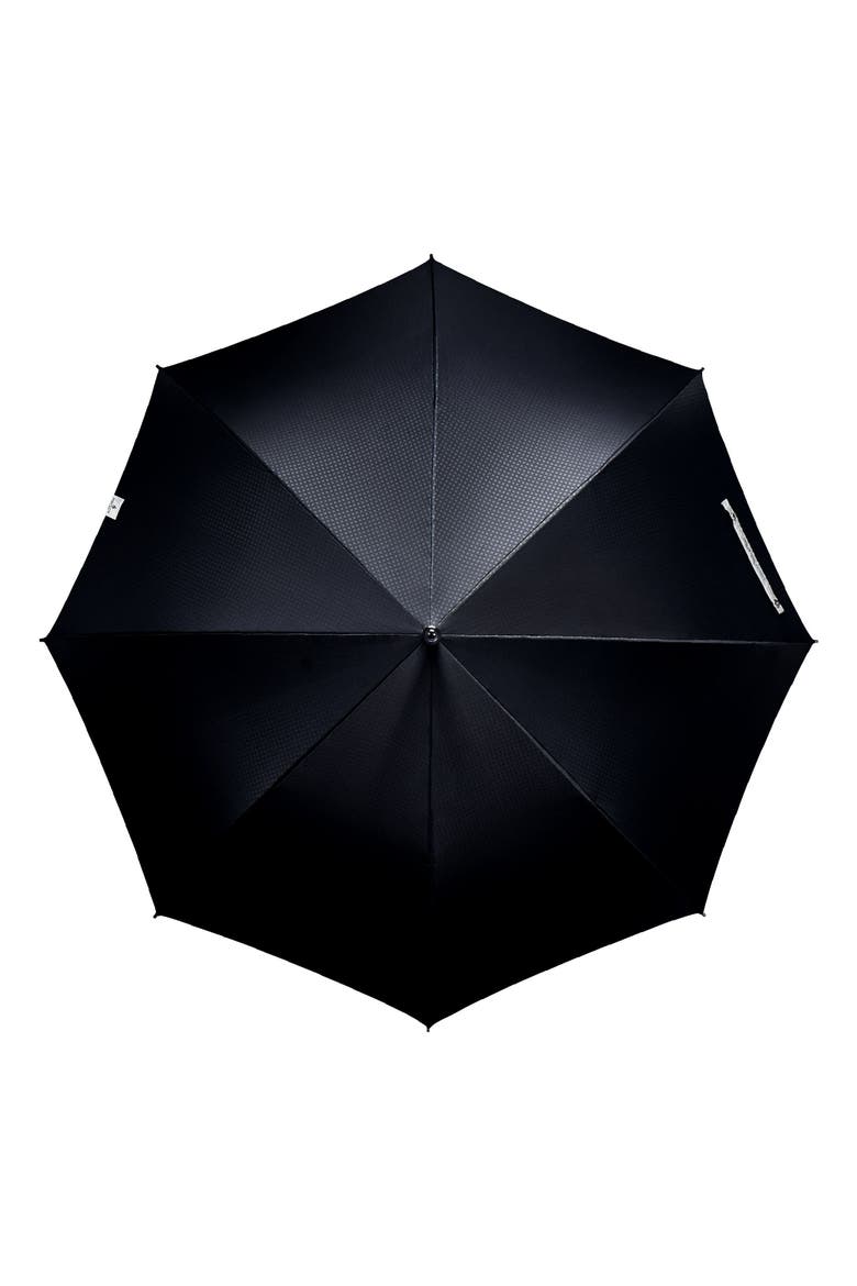 Stratus Auto Open Stick Umbrella, Alternate, color, BLACK
